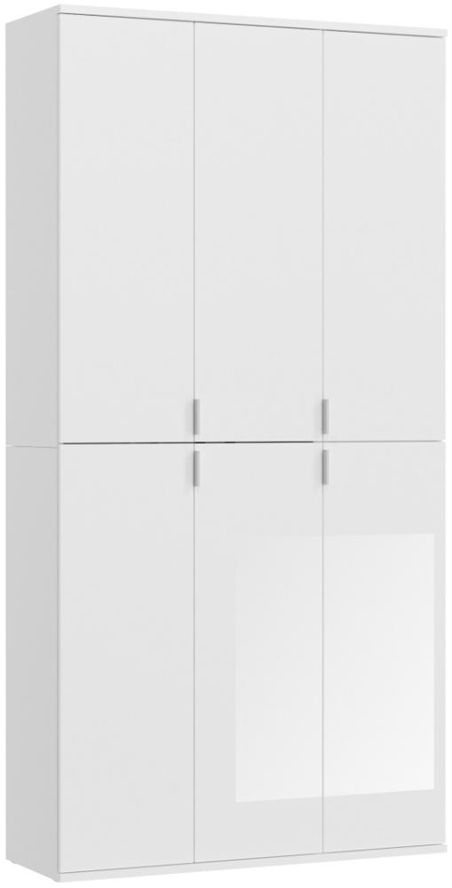 Garderobenschrank ProjektX in weiß Hochglanz 91 x 193 cm Bild 1