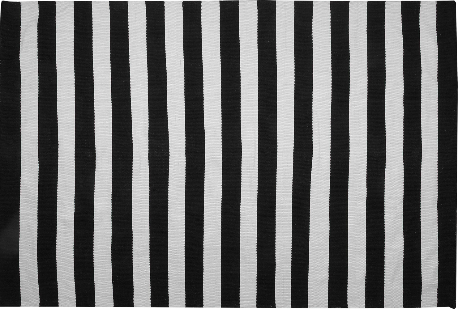 Outdoor Teppich schwarz-weiß 160 x 230 cm Streifenmuster Kurzflor TAVAS Bild 1