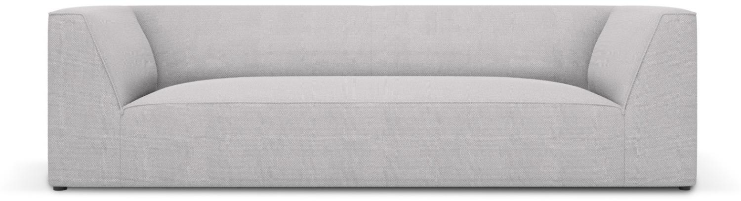 Micadoni 3-Sitzer Sofa Ruby | Bezug Light Grey | Beinfarbe Black Plastic Bild 1