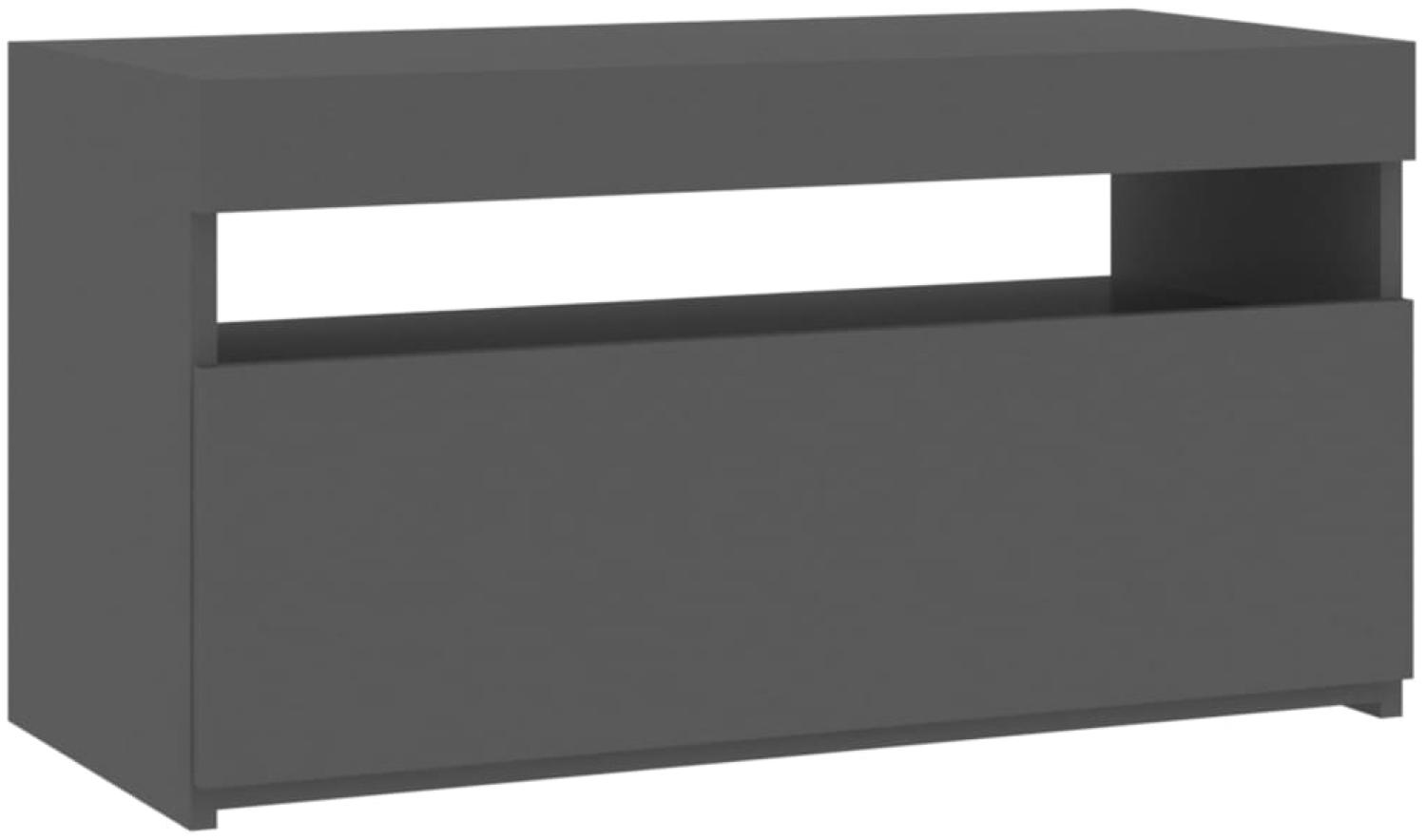 vidaXL TV-Schrank mit LED-Leuchten Grau 75x35x40 cm [804395] Bild 1