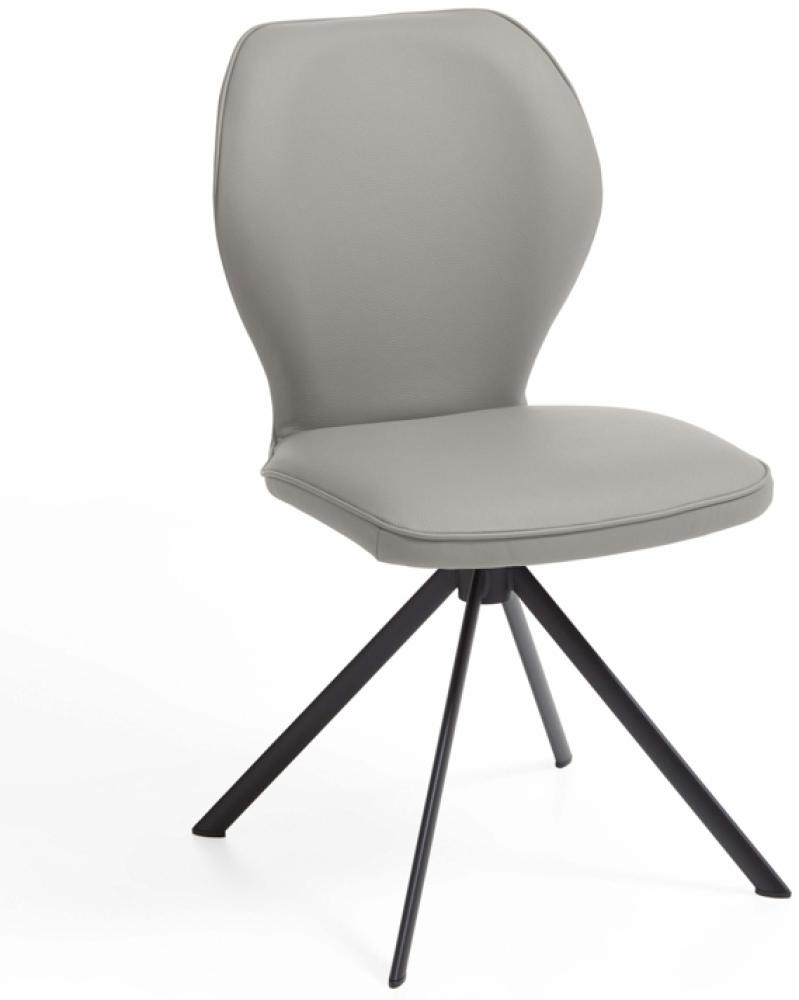 Niehoff Sitzmöbel Colorado Trend-Line Design-Stuhl Eisengestell - Polyester - 180° drehbar Atlantis grau Bild 1