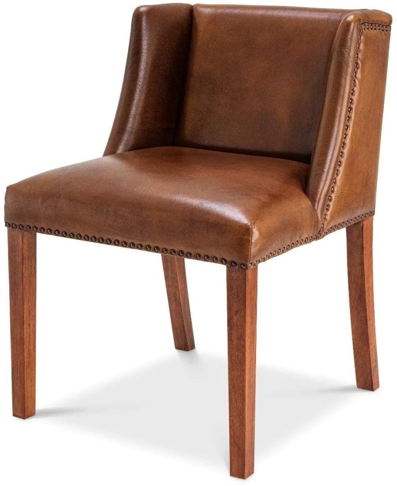 EICHHOLTZ Chair St. James tobacco leather Bild 1