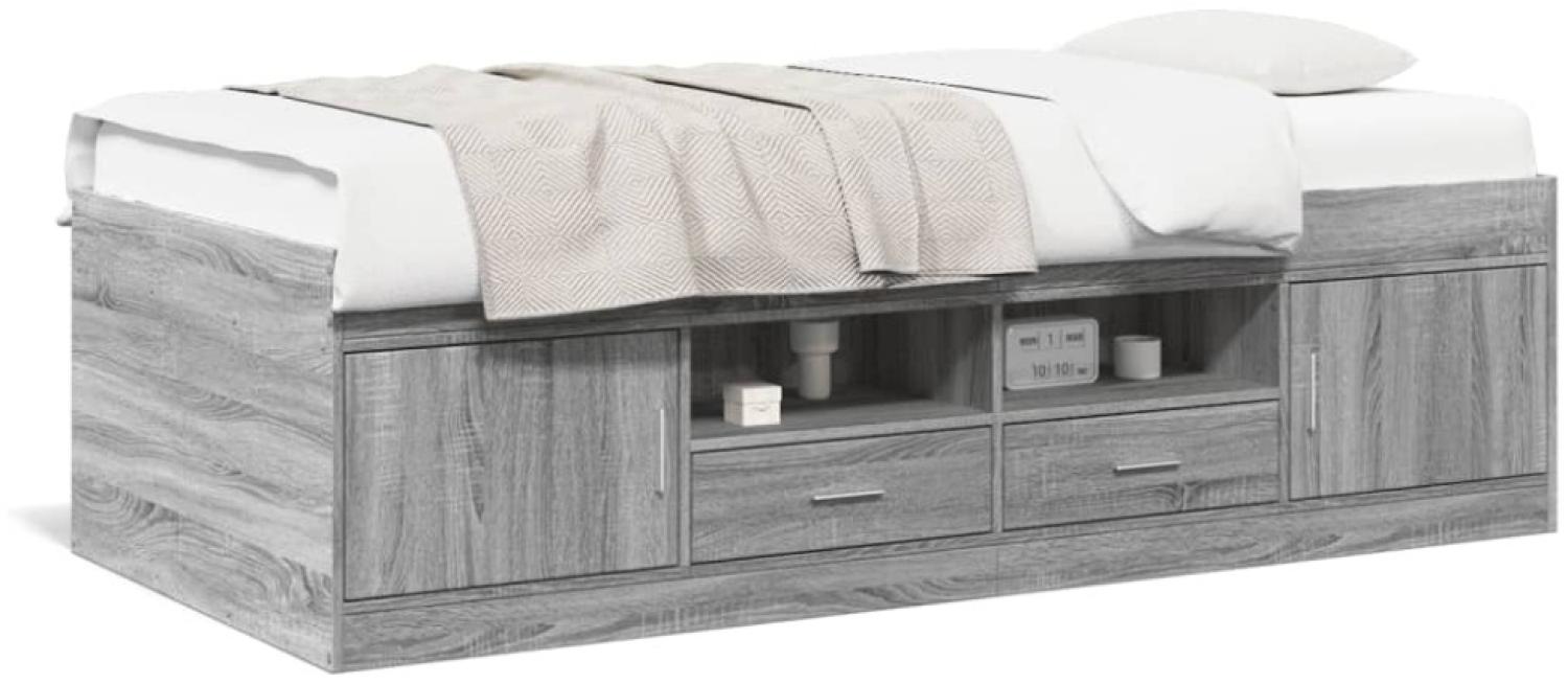 vidaXL Tagesbett mit Schubladen Grau Sonoma 75x190 cm Holzwerkstoff Bild 1