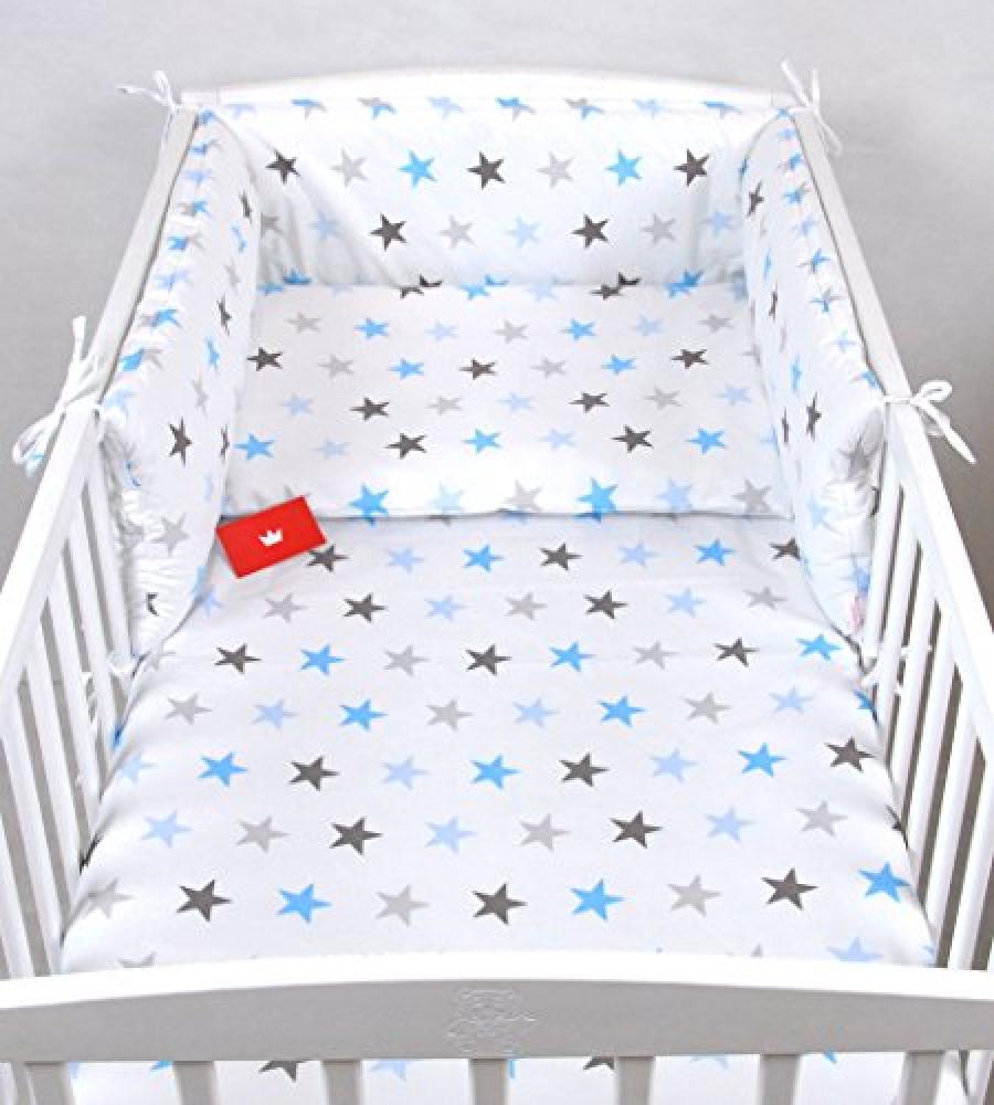 Babylux 'Sterne Blau' Kinderbettwäsche 40x60/100x135 cm Bild 1