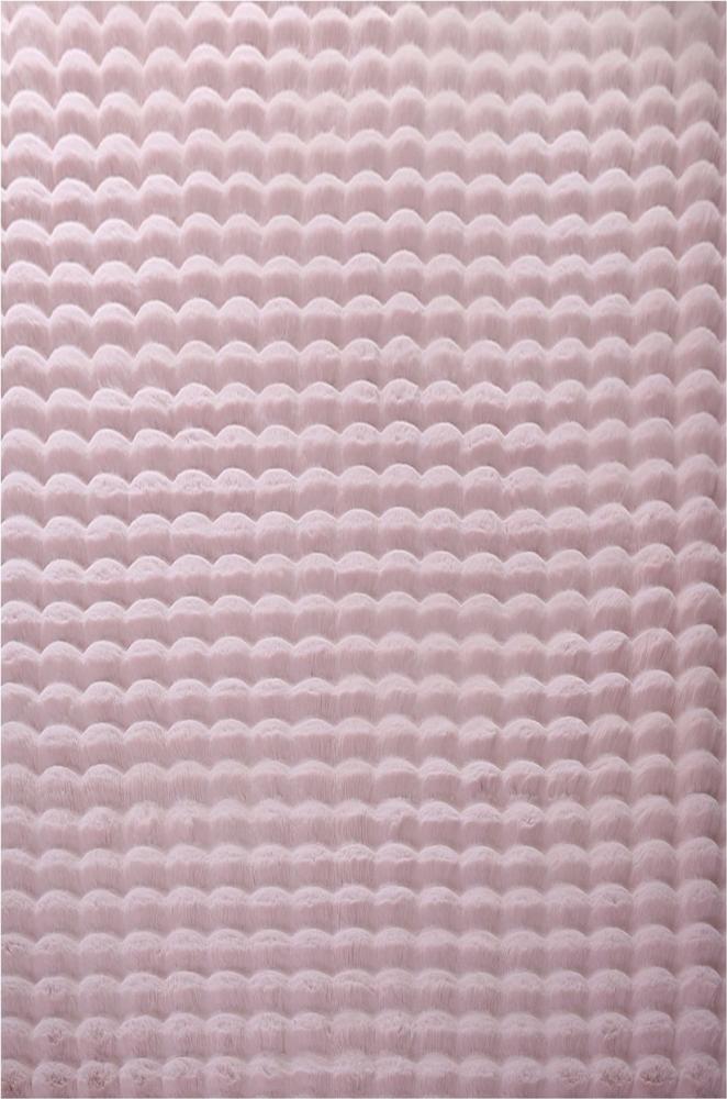 Hochflor Teppich Alessandro rechteckig - 120x170 cm - Rosa Bild 1