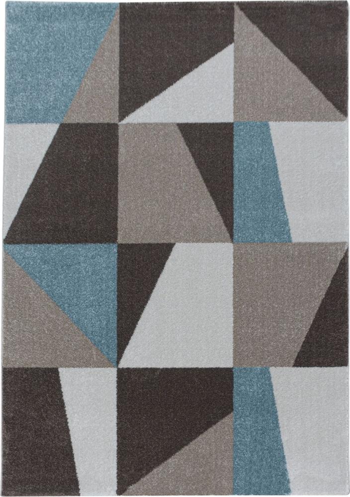 Kurzflor Teppich Elisa Läufer - 80x150 cm - Blau Bild 1