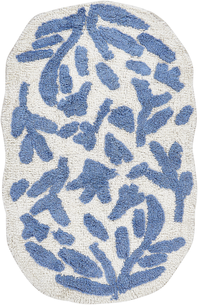 Badematte Baumwolle blau 60 x 90 cm DERIK Bild 1