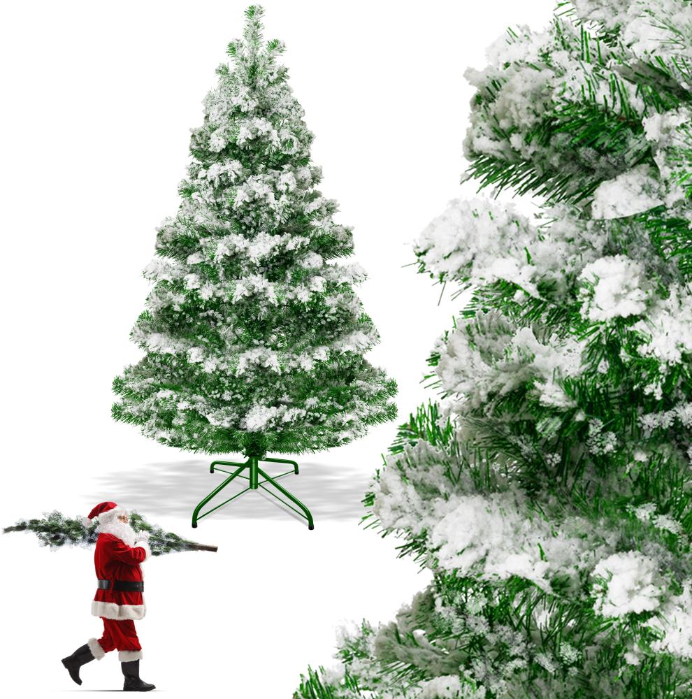 KESSER® Weihnachtsbaum künstlich, Tannenbaum Schnee, 120cm Bild 1