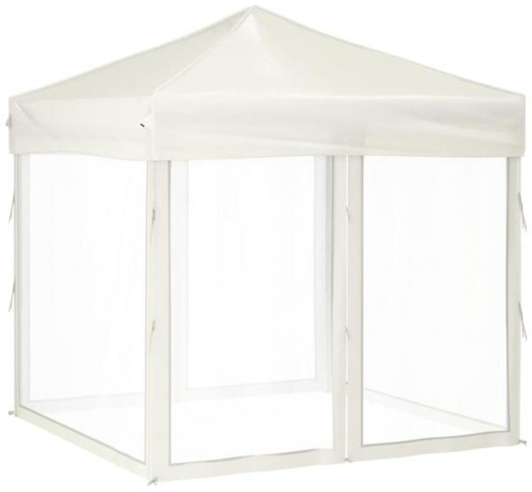 vidaXL Partyzelt Faltbar mit Seitenwänden Creme 2x2 m 93508 Bild 1