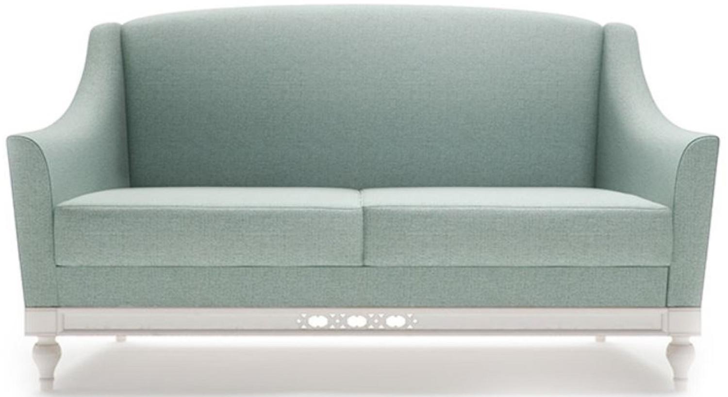 Casa Padrino Luxus Jugendstil 2er Sofa Mintgrün / Weiß 152 x 90 x H. 96 cm - Luxus Qualität Bild 1