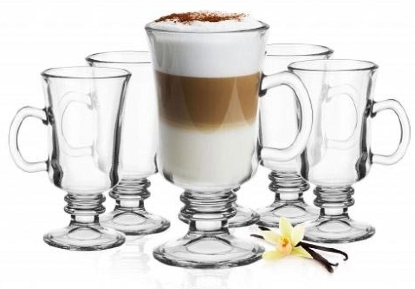 Irish Coffee Gläser mit Henkel Kaffeegläser Teegläser Cappuccino Gläser Bild 1