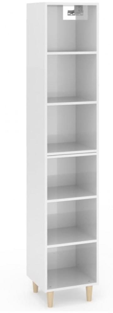 Highboard Hochglanz-Weiß 34,5x32,5x180 cm Holzwerkstoff [3115584] Bild 1