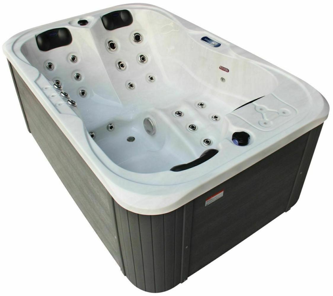 XXL Luxus SPA LED Whirlpool SET 195x127cm Outdoor + Indoor Pool Ozon 3 Personen Bild 1