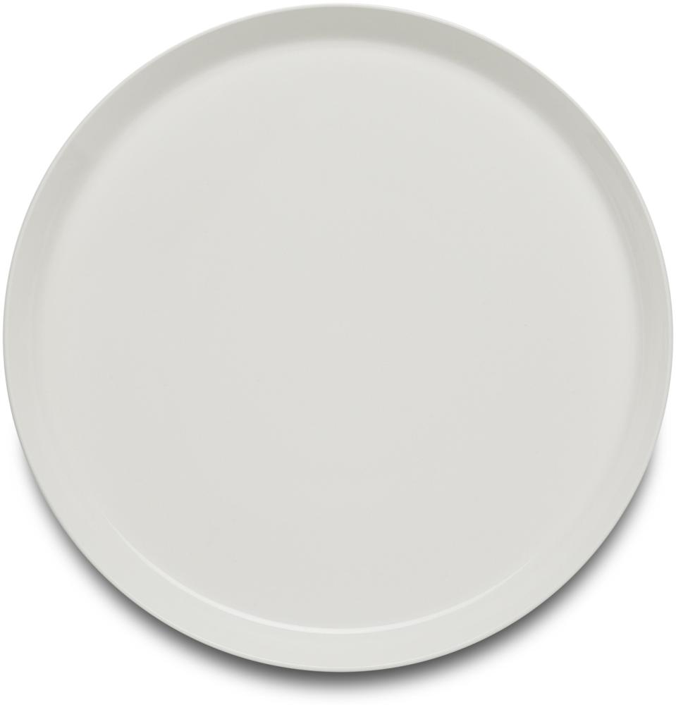 KHG Pizzateller, extra groß mit 33cm Durchmesser in weiß, perfekt für Gastro und Zuhause, hochwertiges Porzellan, Spühlmaschinengeeignet & perfekt Stapelbar im zeitlosem Design Bild 1