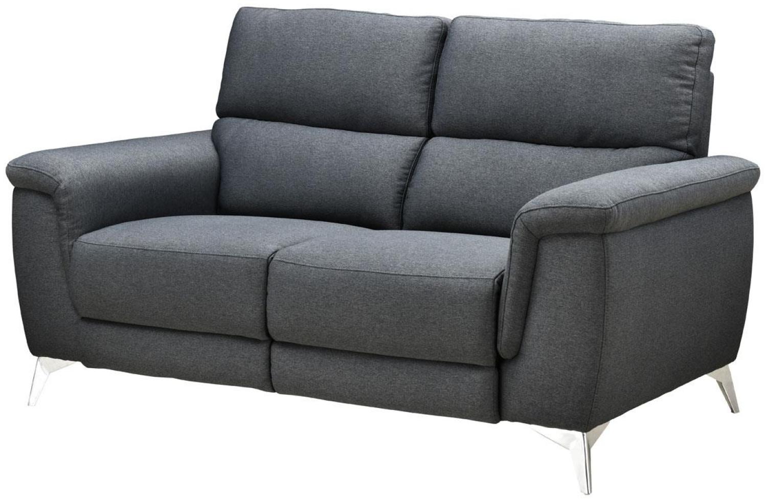 2-Sitzer Sofa 'Nina', Microfaser grau mit Federkern Bild 1