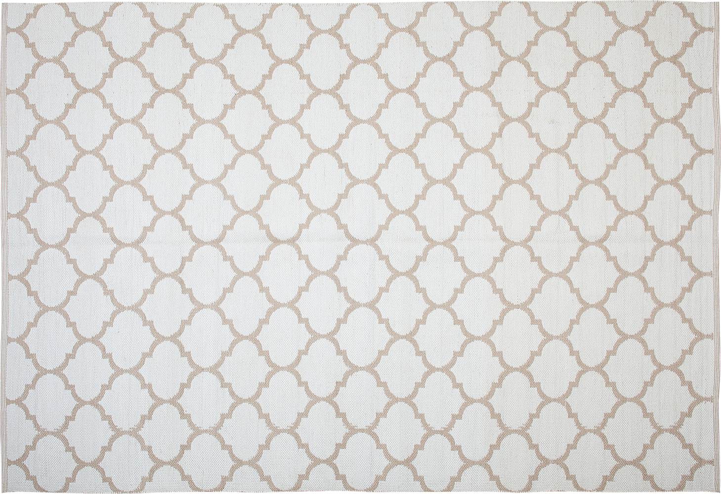 Teppich beige 140 x 200 cm marokkanisches Muster zweiseitig Kurzflor AKSU Bild 1
