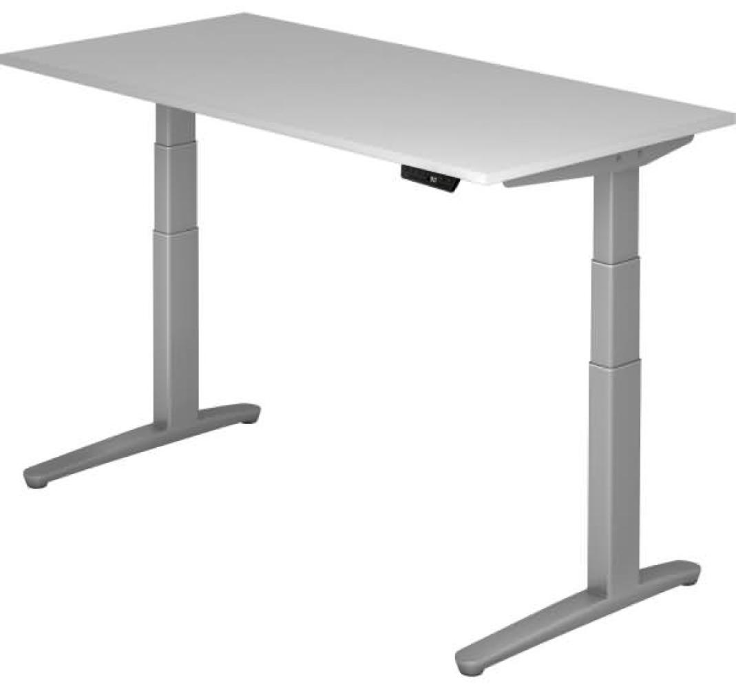 'XBHM16' Sitz-Steh-Schreibtisch elektrisch 160x80cm Grau/Silber Bild 1