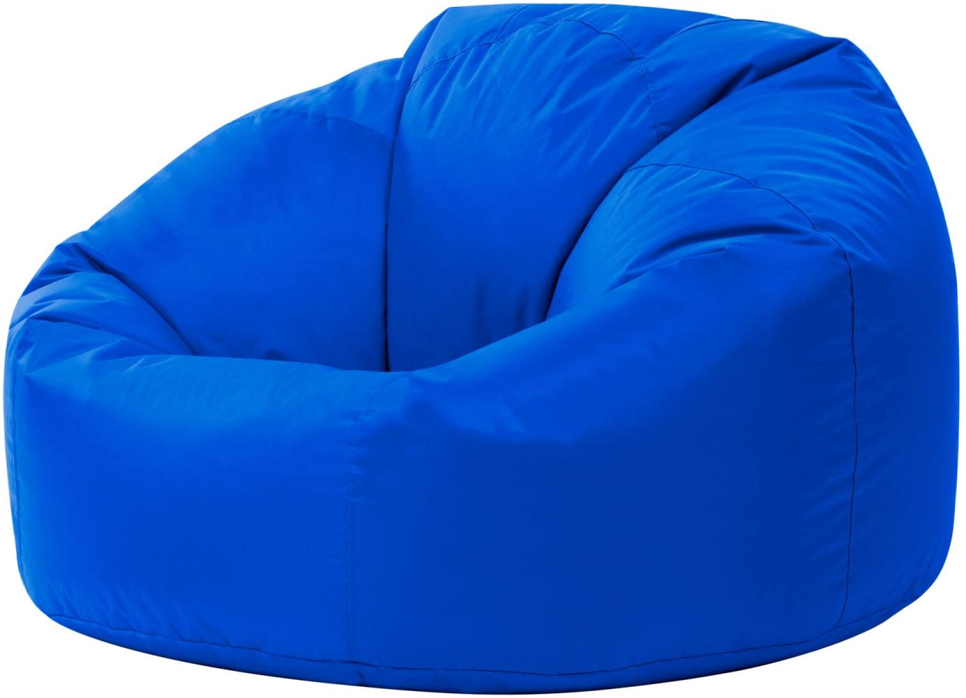 Bean Bag Bazaar Klassischer Sitzsack, Blau, Sitzsack für Erwachsene Groß, Sitzsack mit Füllung, Indoor Outdoor Sitzkissen Wasserabweisend Bild 1