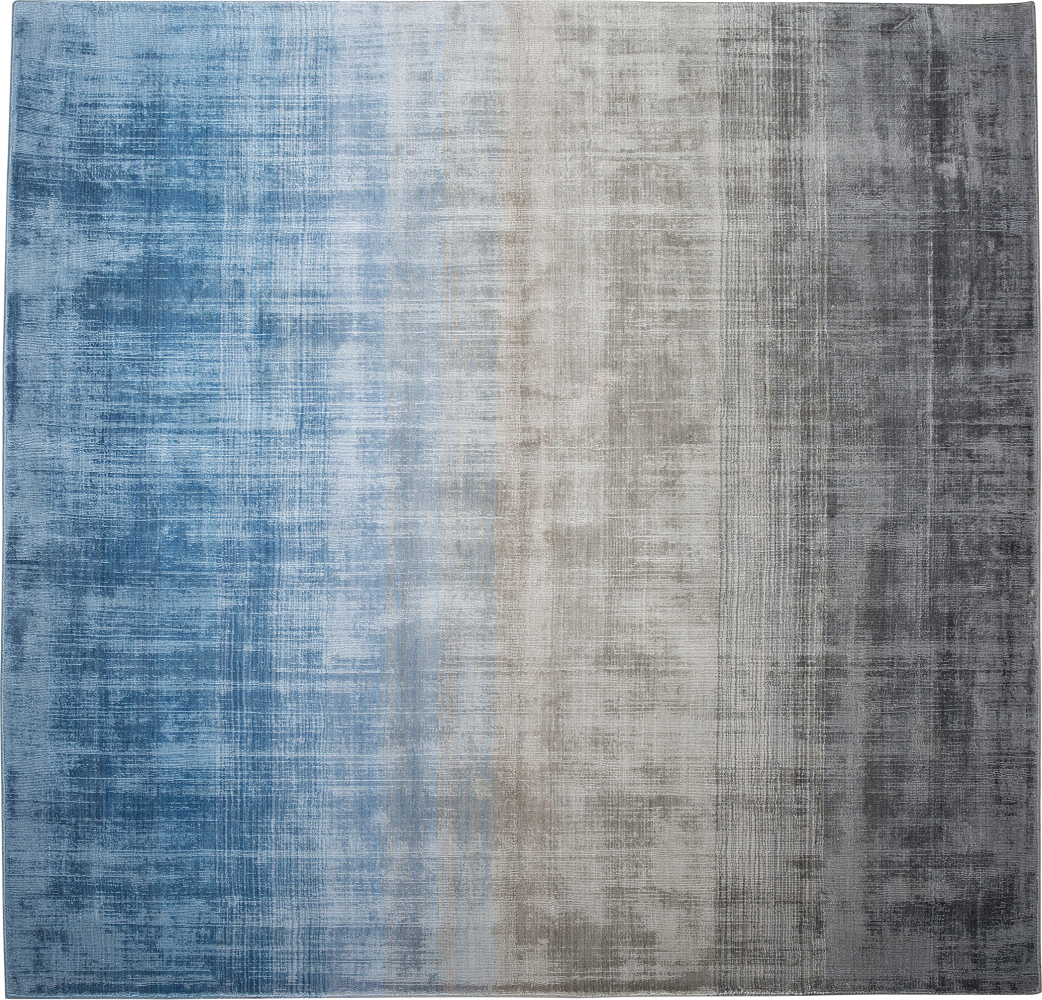 Teppich grau-blau 200 x 200 cm Kurzflor ERCIS Bild 1
