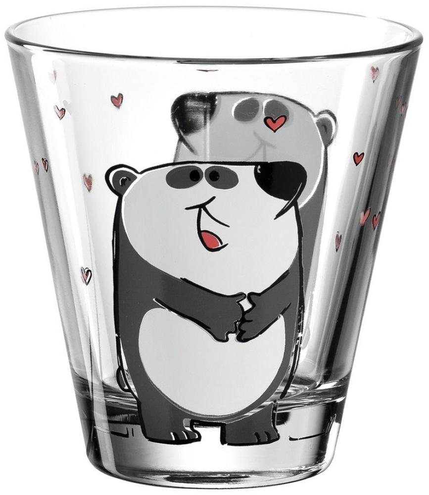 Leonardo Trinkglas BAMBINI Panda, Kinderglas, Glas, Kalk-Natron Glas, Mehrfarbig, 120 ml Bild 1