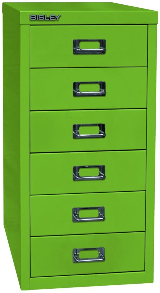 Bisley MultiDrawer™, 29er Serie, DIN A4, 6 Schubladen, Farbe grün Bild 1