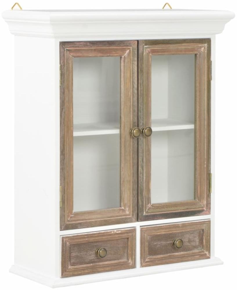 Wandschrank Weiß 49 x 22 x 59 cm Massivholz Bild 1