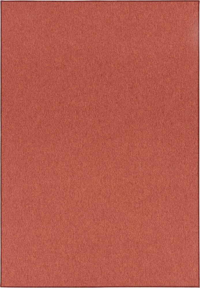 Feinschlingen Teppich Casual Terracotta Uni Meliert 3er Set - Terracotta - 67x140/67x140/67x250 cm Bild 1