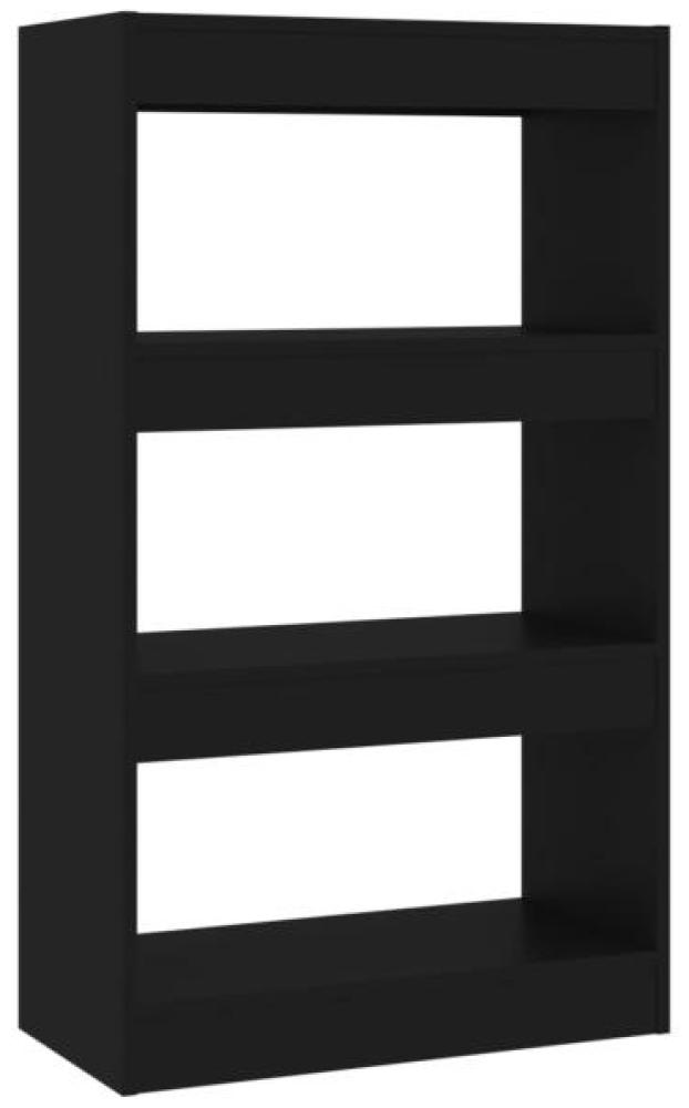 Bücherregal/Raumteiler Schwarz 60x30x103 cm Holzwerkstoff Bild 1