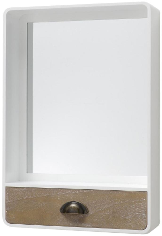 Wand-Spiegel-Kommode, Schubladen, MDF weiss, H60cm, ANDERSON Bild 1