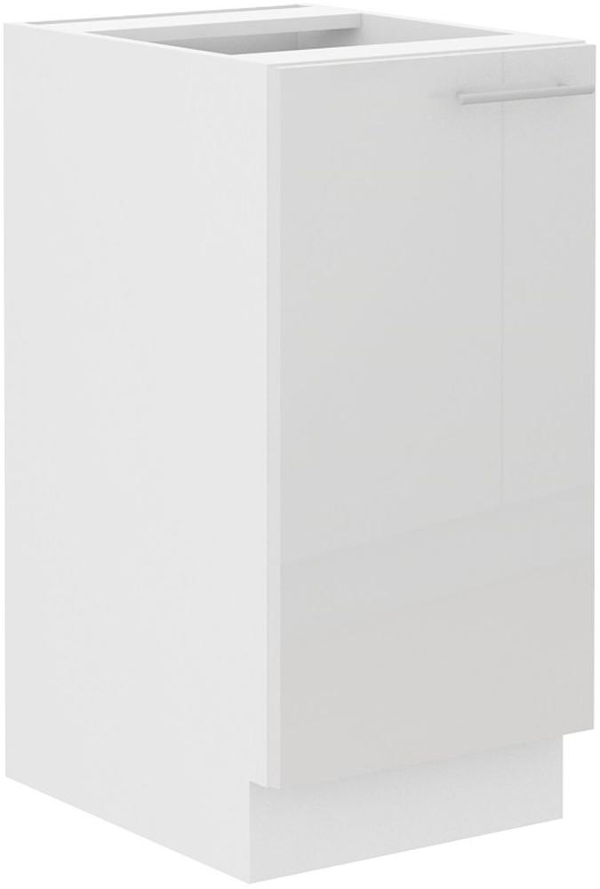 Unterschrank 40 Lara Weiß Hochglanz + Weiß matt Küchenzeile Küchenblock Küche Bild 1