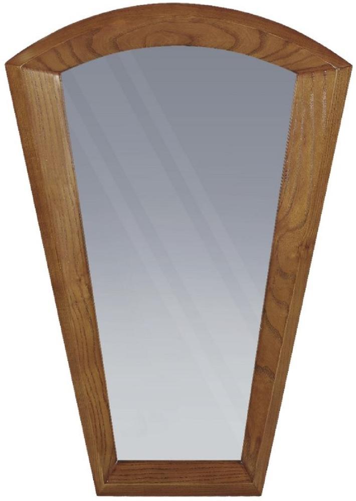 Casa Padrino Art Deco Massivholz Spiegel Braun 63 x 4 x H. 90 cm - Eleganter Wandspiegel aus hochwertigem Eschenholz - Garderoben Spiegel - Wohnzimmer Spiegel - Art Deco Möbel Bild 1