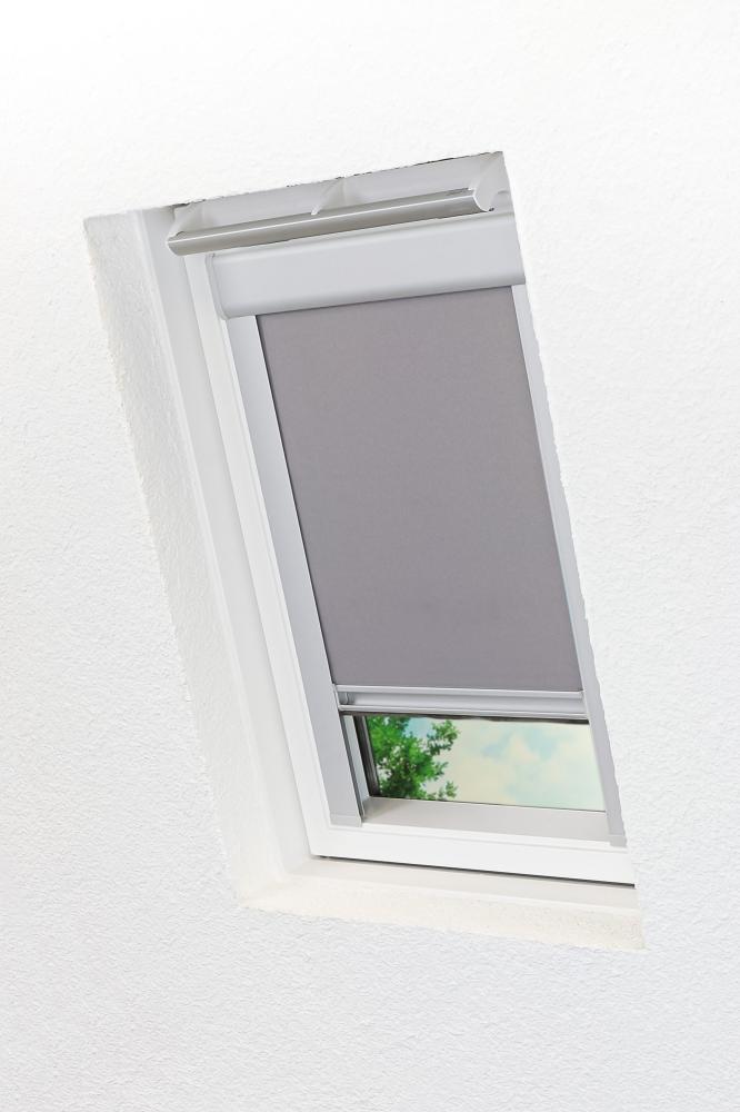 Lysel - Qualitätsdachfensterrollo abdunkelnd hellgrau Rollo geeignet für Velux Dachfenster SK06, 606, (B x H) 97.30cm x 99.50cm in grau/hellgrau Bild 1