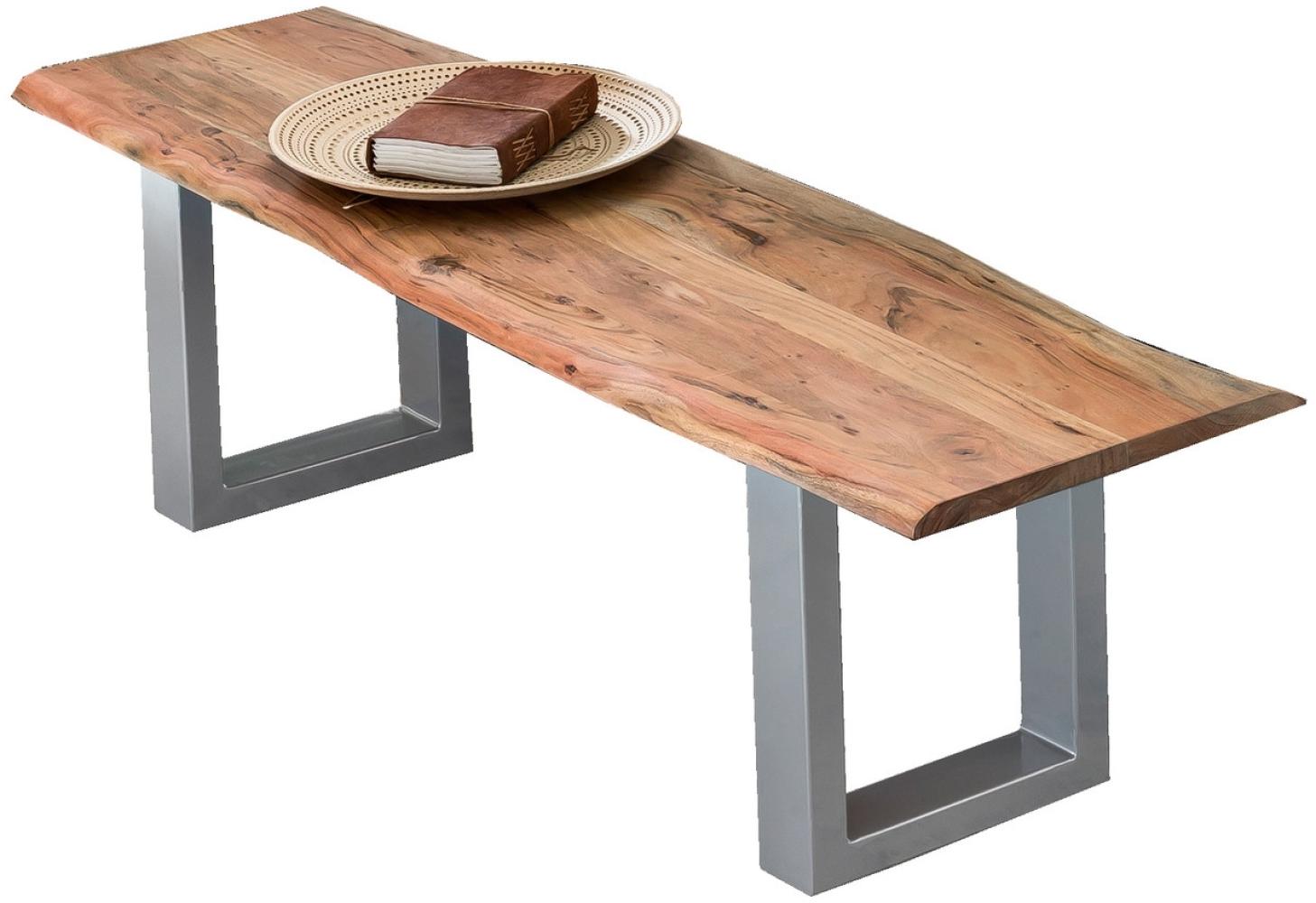 Sit Möbel 'Tische & Bänke' Bank 150 cm | Gestell silbern, Platte Natur lackiert und gewachst Bild 1