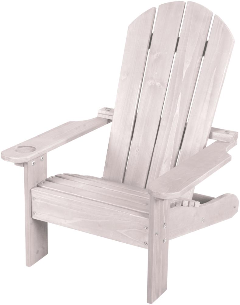 roba Outdoorstuhl für Kinder Deck Chair - Gartenstuhl mit Getränkehalter - Aus FSC zertifiziertem Holz - Ideal für Garten, Terrasse und Picknick - Ab 18 Monaten - Grau lasiert Bild 1