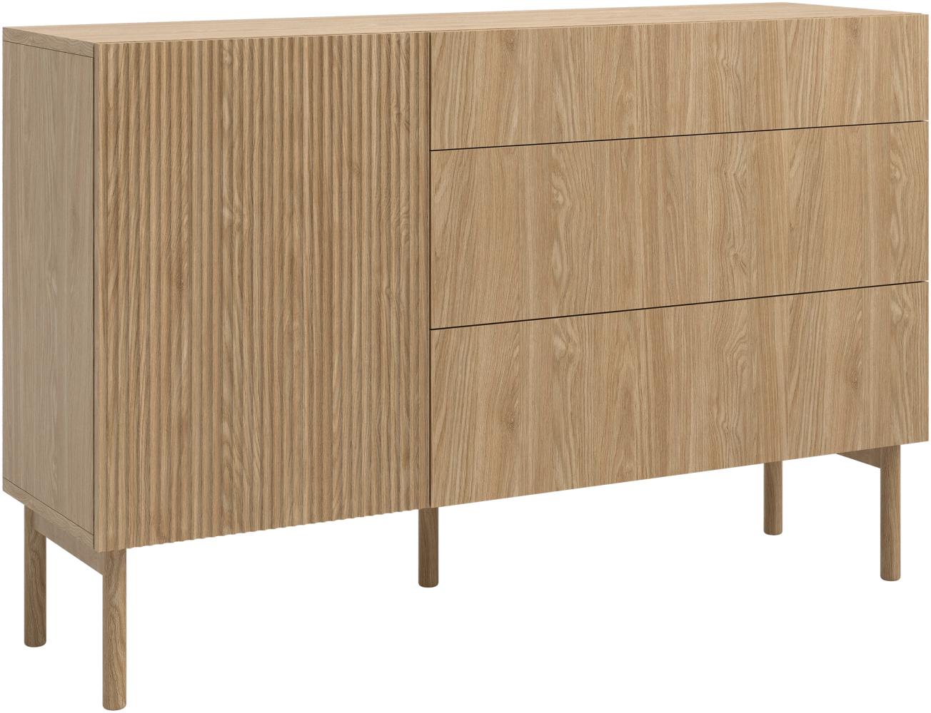 Selsey Nolie - Sideboard mit 3 Schubladen, Eichenholzoptik, 140 cm Bild 1