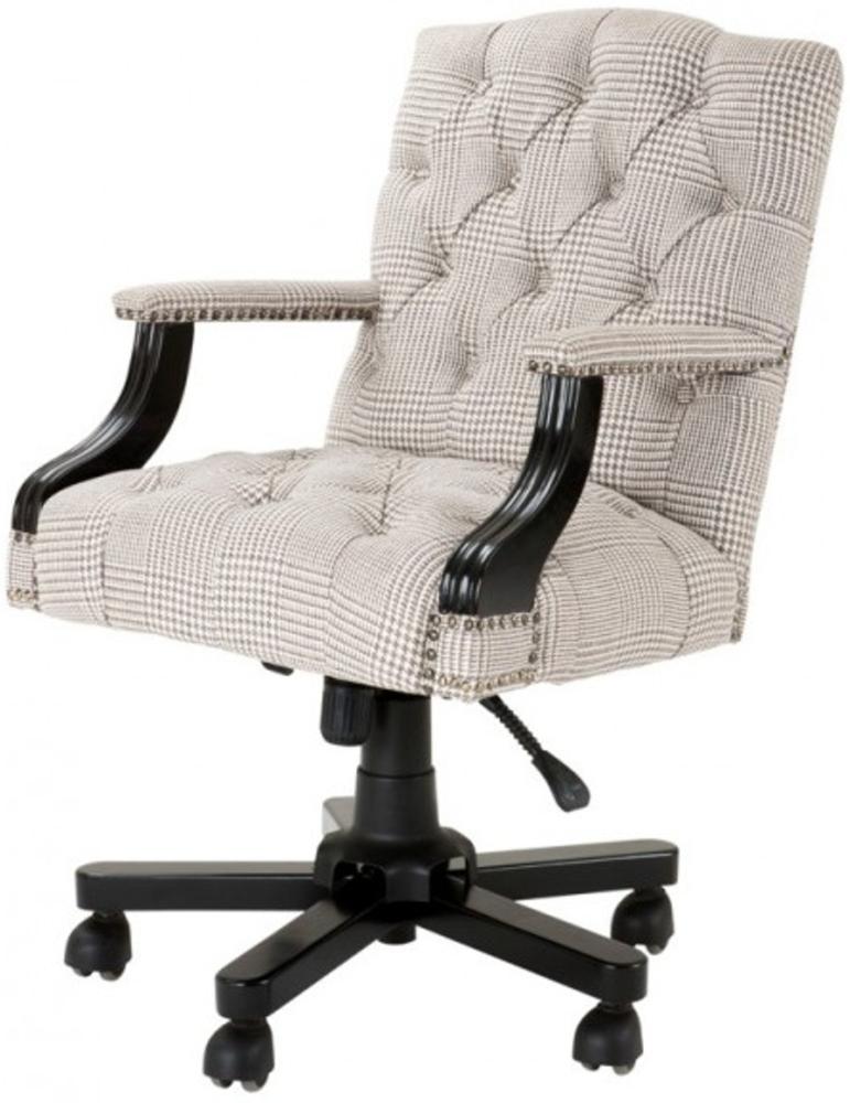 Luxus Chef Büro Stuhl Creme / Braun Drehstuhl Schreibtisch Stuhl - Chefsessel Bild 1