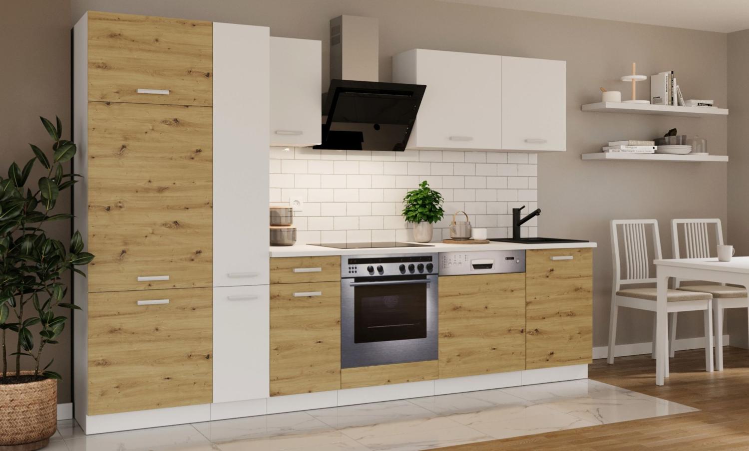 Küche 'Toni' Küchenzeile, Küchenblock, Singleküche, 300 cm, Artisan Bild 1
