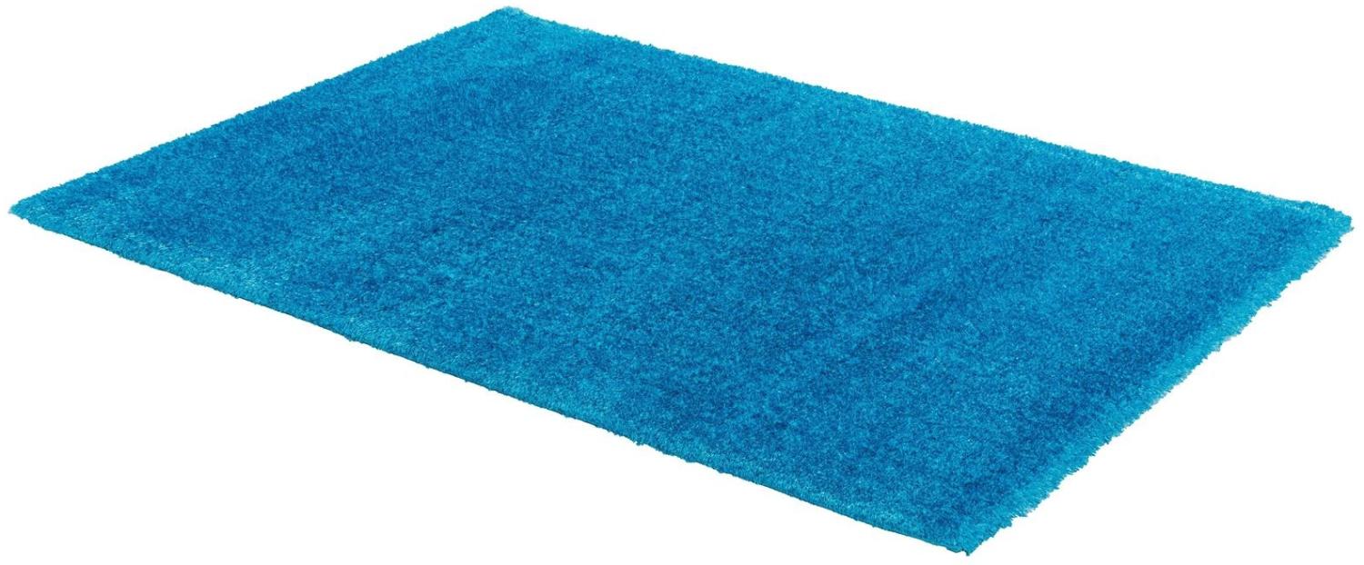Teppich in türkis aus 100% Polyester - 150x80x4cm (LxBxH) Bild 1
