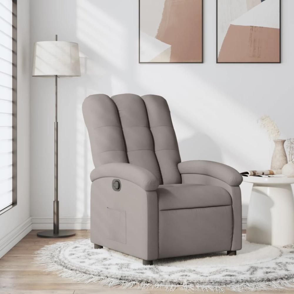 vidaXL Relaxsessel Taupe Stoff Bild 1