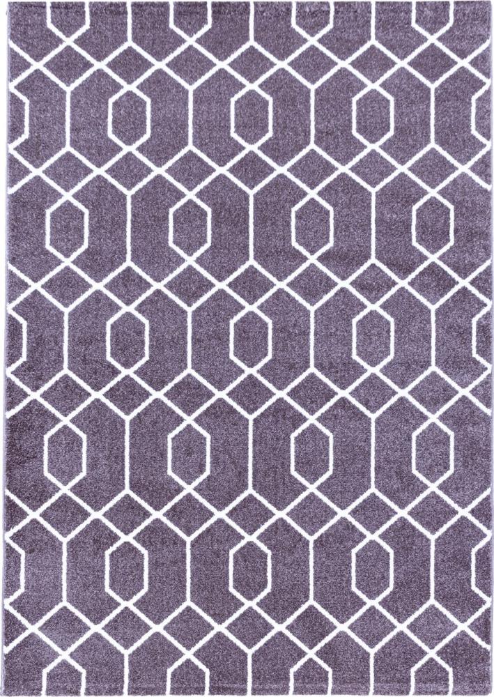 Kurzflor Teppich Elisa rechteckig - 160x230 cm - Violett Bild 1