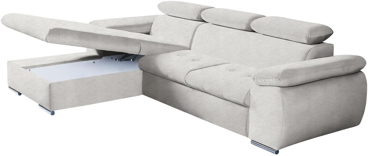 Sofa L-Form Trino links - mit Schlaffunktion - Silber Bild 1