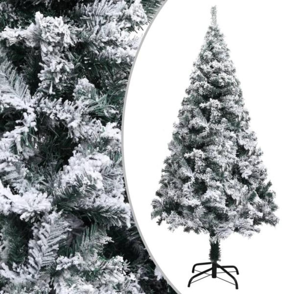 vidaXL Künstlicher Weihnachtsbaum Beschneit Grün 120 cm PVC Bild 1
