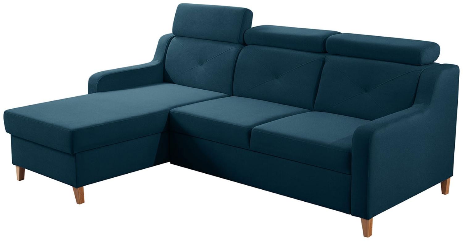 Ecksofa Enikor, 3 Sitzer L-Form Sofa mit Bettkasten und Schlaffunktion (Kronos 05, Seite: Links) Bild 1
