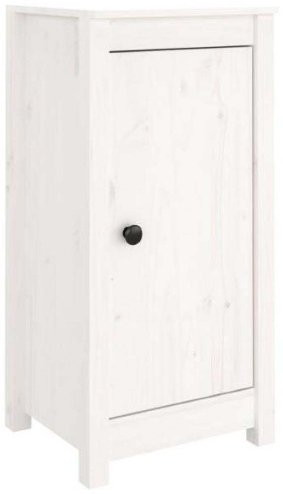 Sideboard Weiß 40x35x80 cm Massivholz Kiefer [813726] Bild 1