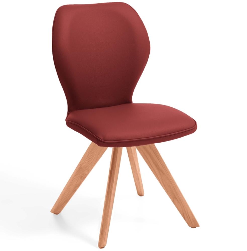 Niehoff Sitzmöbel Colorado Trend-Line Design-Stuhl Gestell Kernbuche - Leder Napoli rubin Bild 1