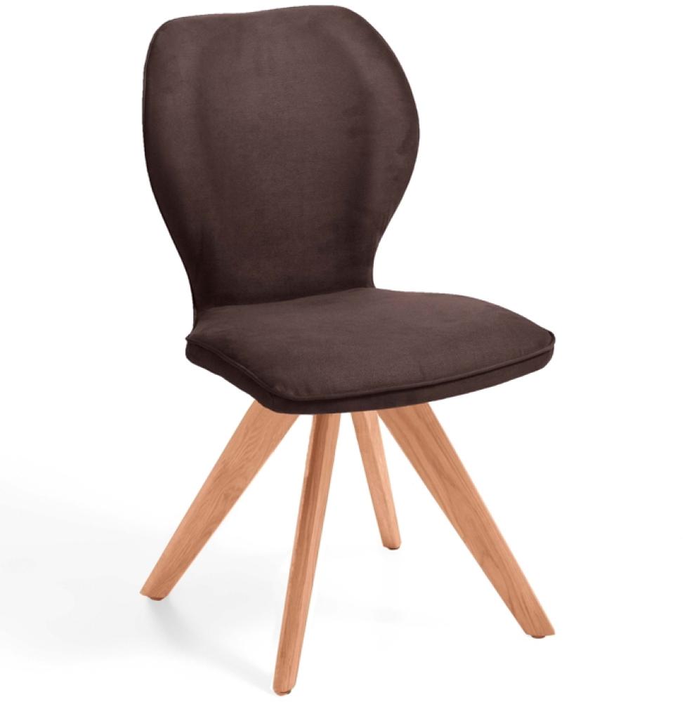 Niehoff Sitzmöbel Colorado Trend-Line Design-Stuhl Gestell Kernbuche - Polyester Nirvana dunkelbraun Bild 1