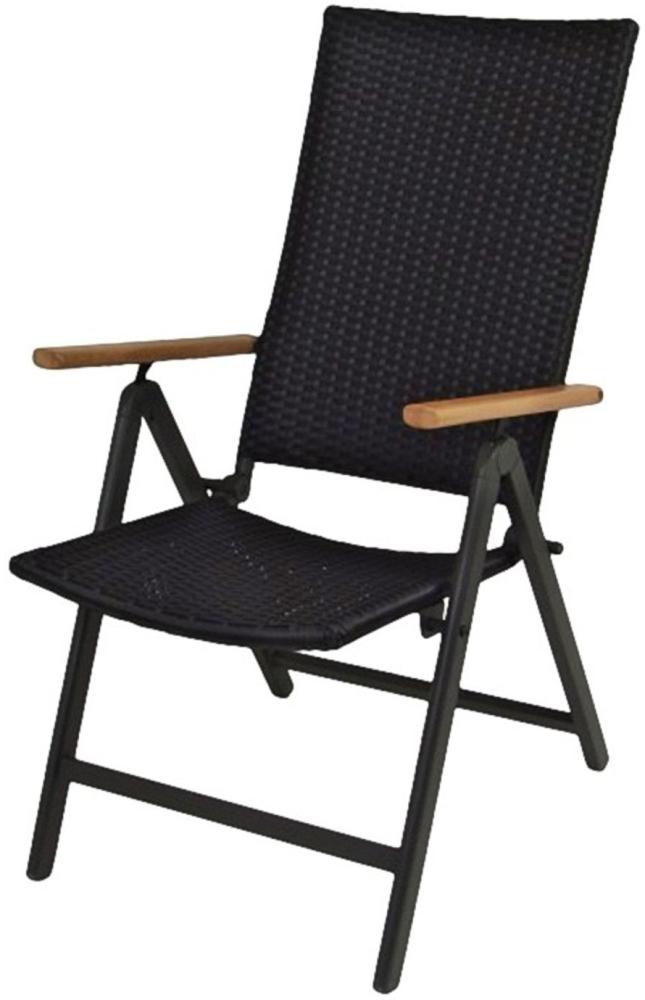 Alu-Klappsessel Serra braun oder schwarz Sessel Gartenstuhl Relax-Gartensessel Bild 1