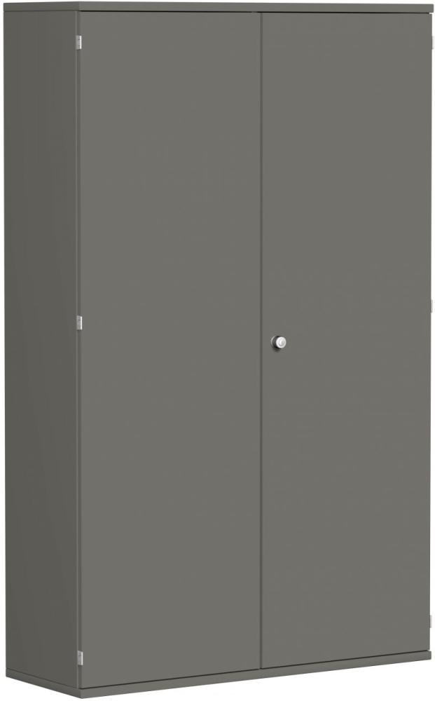 Garderobenschrank mit ausziehbarem Garderobenhalter, 120x42x192cm, Graphit Bild 1