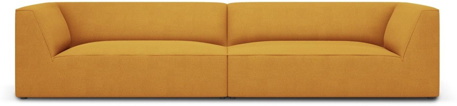 Micadoni 4-Sitzer Sofa Ruby | Bezug Yellow | Beinfarbe Black Plastic Bild 1