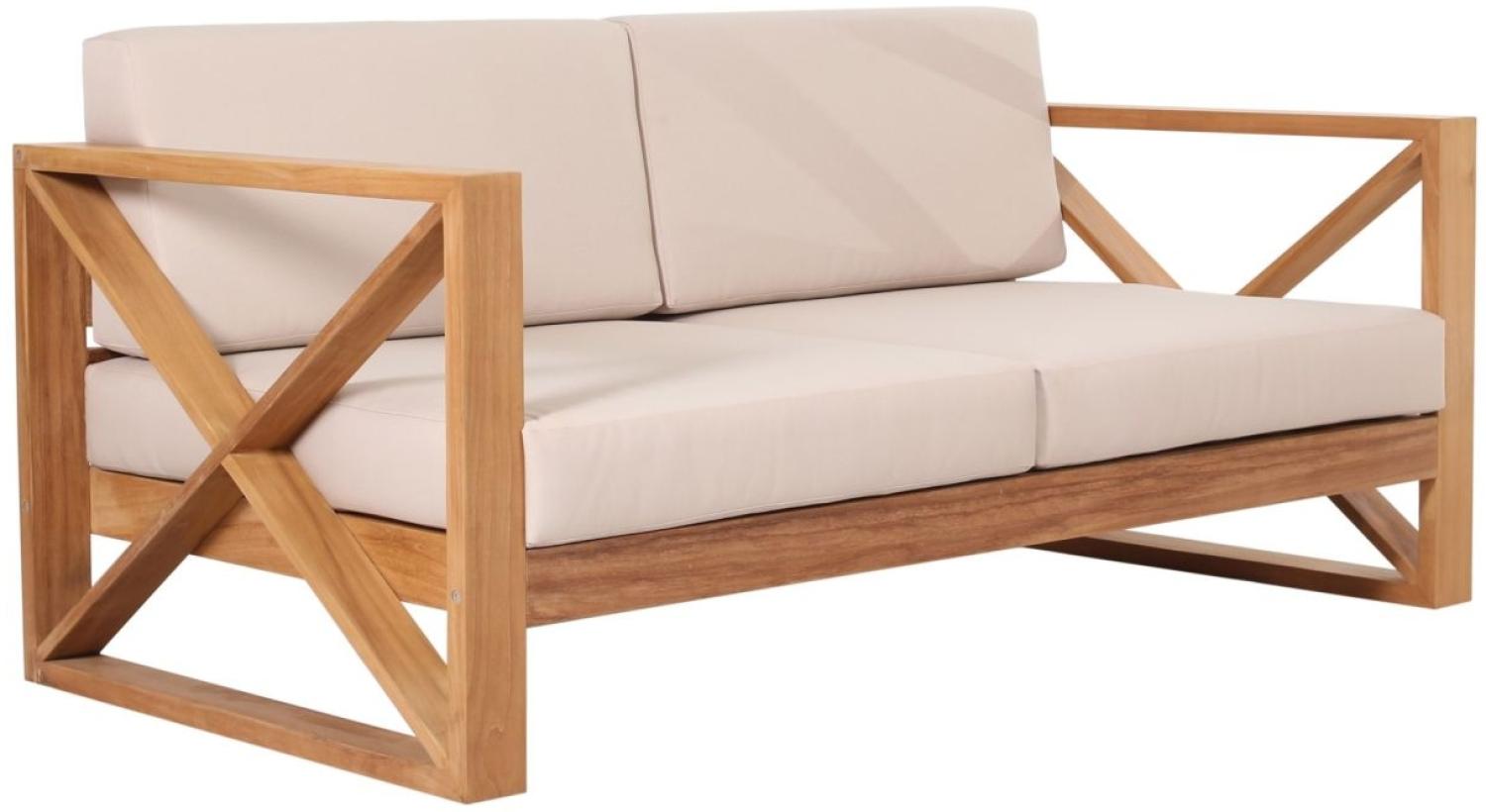 Outdoor Sofa Molveno 2-Sitzer Teak Massivholz von Teako Design Bild 1